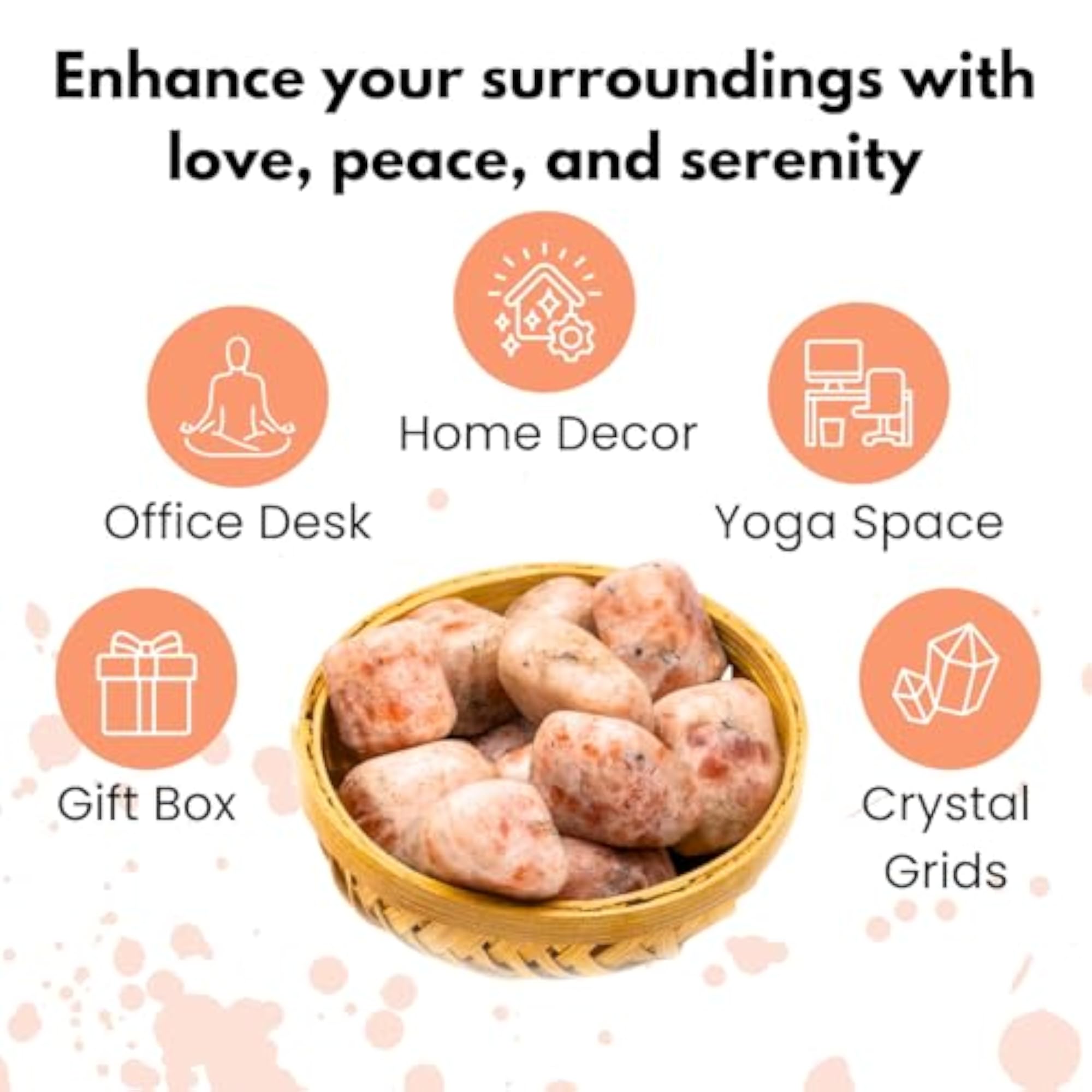 Sunstone Tumbled Stones for Vastu & Reiki Healing